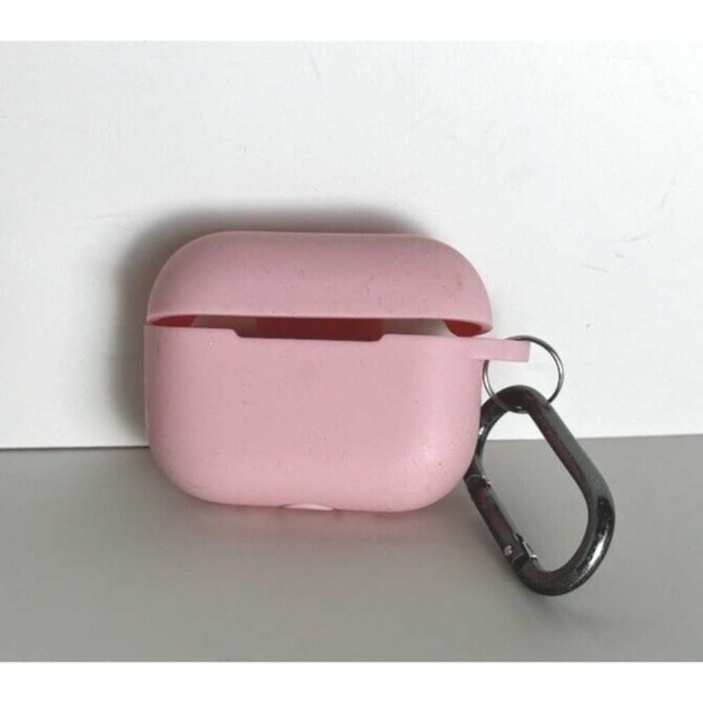 Pink AirPods Pro 2nd Generation (2022) Case Cover w/Carabiner Clip Silicone J-01